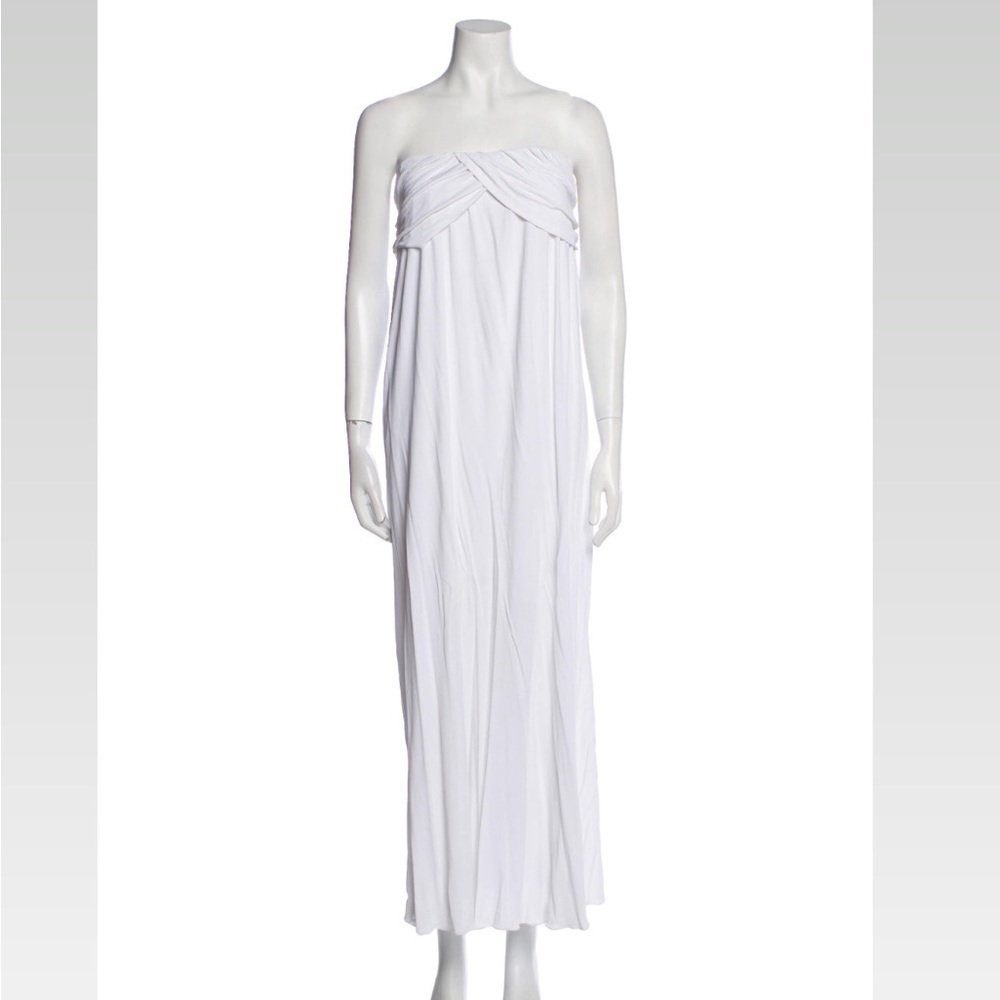 MSGM Strapless Midi Dress